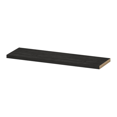 INK 35d étagère murale - 120x35x3.5cm - bord avant chanfreiné - pour niche - MFC Chêne charbon SW493818