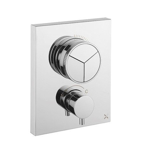 Crosswater Crossbox Inbouw douchekraan - thermostatisch - 3 functies - inclusief inbouwdeel - hoogglans chroom SW815963