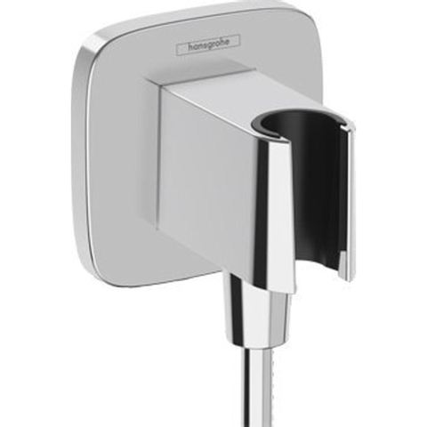 Hansgrohe Fixfit q Muuraansluitbocht - met handdouchehouder - chroom SW773896