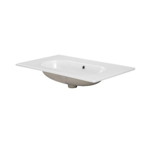 Saniclass Chaci Wastafel - 80x46x14cm - zonder kraangaten - keramiek - wit SW1234848