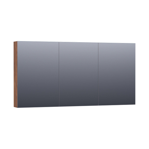 BRAUER Impress Deluxe armoire de toilette – 139 x 70 x 15 cm – LED directe – Forest Cacao SW371806