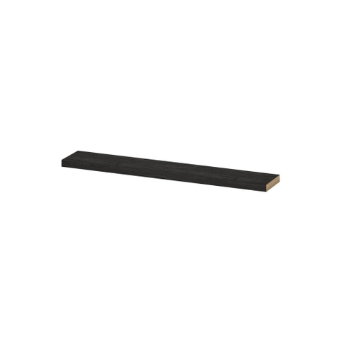 INK 20d étagère murale - 120x20x3.5cm - bord avant chanfreiné - pour niche - MFC Chêne charbon SW493805