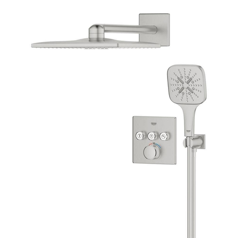 Grohe Grohtherm SmartControl Perfect Showerset - compleet - Supersteel (RVS) SW1108769