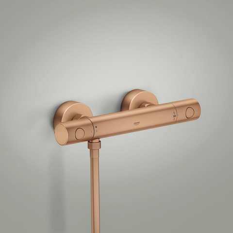 GROHE Vitalio Comfort doucheset - met thermostaat - geborsteld warm sunset (koper) SW1590106
