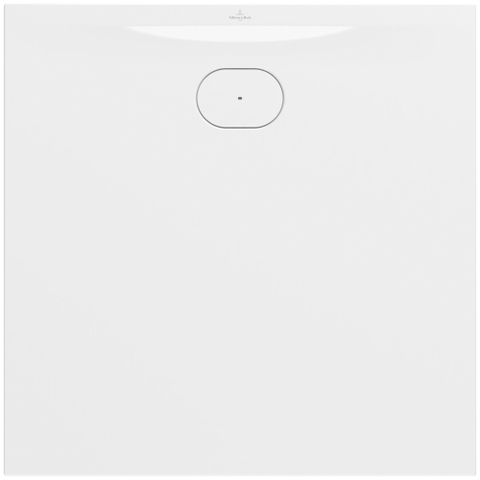 Villeroy & Boch Ecora douchebak - 100x100x3.5cm - afvoer korte zijde - white alpine (wit) SW1559028