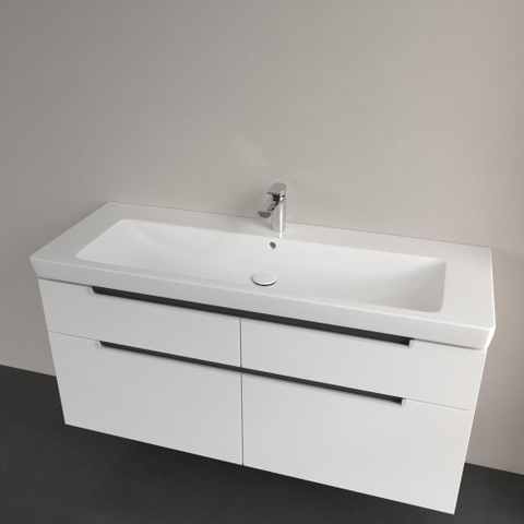 Villeroy & Boch Subway 2.0 meubelwastafel - 130x47cm - 1 kraangat - met overloop - White Alpine (glans wit) 1024046