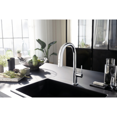Hansgrohe Aqittura M91 SodaSystem 210, uittrekbare uitloop 1jetsBox, starter set chroom SW1567464