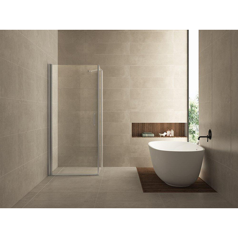 Wiesbaden Salone Cabine - met 1 draaideur - 100x100x200cm - 8mm - nano helder glas - chroom SW62379