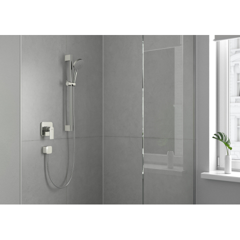 Hansgrohe Fixfit Square muuraansluitbocht - met terugslagklep - hoogglans chroom 0605348