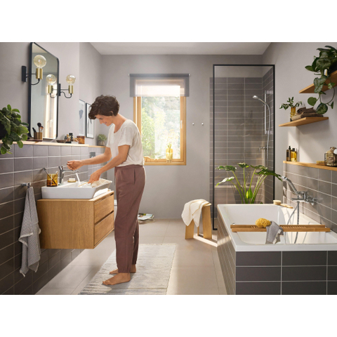 Hansgrohe Rebris e 1 greeps - opbouw badmengkraan hartafstand 15 - 3cm - hoogglans chroom SW803058