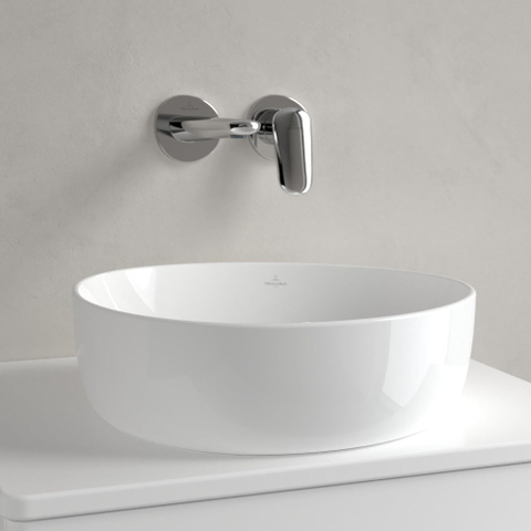 Villeroy & Boch Antao Opzetwastafel - 400x395x146mm CeramicPlus - zonder overloop - glans wit SW918819