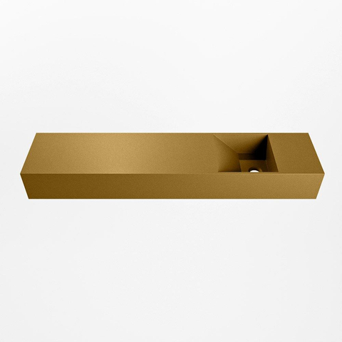 MONDIAZ TYNE lave-mains - 100x23x12cm - vasque droite - sans trou robinet - oro (doré) SW1026173