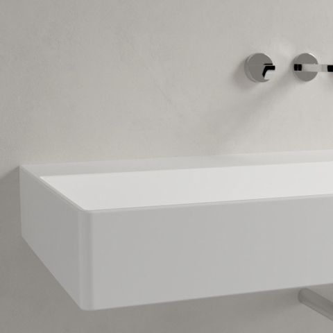 Villeroy & Boch memento 2.0 wastafel - 1200x470mm - Stone White (mat wit) SW479702