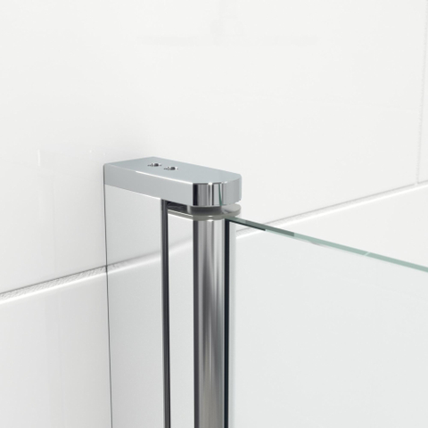 Marenza Neptune Paroi de baignoire - 2 pièces pivotante - 110x150cm - verre de sécurité 6mm - anti-calcaire - chrome mat SW238238