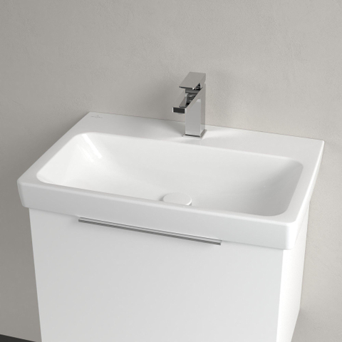 Villeroy & Boch Architectura wastafel - 65x44.5cm - met 1 kraangat - zonder overloop CeramicPlus - White Alpine (glans wit) SW1162134