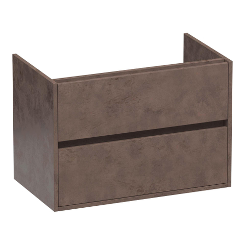 BRAUER Adore meuble sous-lavabo - 80x46x55cm - 2 tiroirs softclose - sans poignées - 1 découpe pour siphon - Erosion SW1198363
