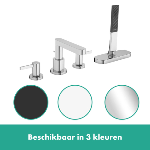 Hansgrohe Finoris Afdekset 4-gats badkraan - met s-box - hoogglans chroom SW651142