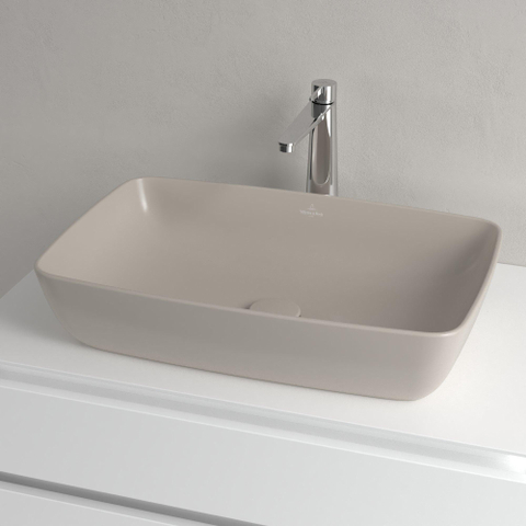Villeroy & Boch Artis opzetwastafel - 58x38cm - zonder kraangat CeramicPlus - almond (beige) SW1389912