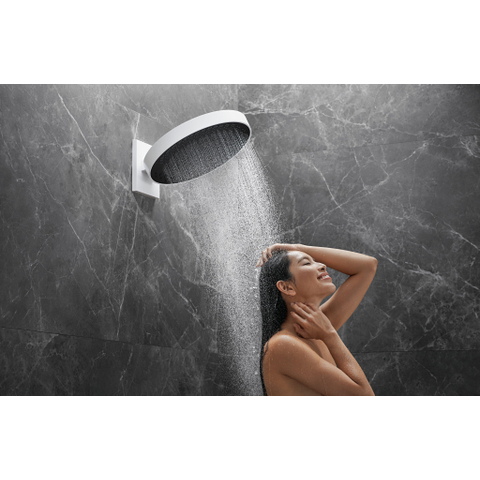 Hansgrohe RainFinity PowderRain - hoofddouche 360 - 3jet - met douchearm 10-30° verticaal kantelbaar - diameter 36cm - mat wit SW358868
