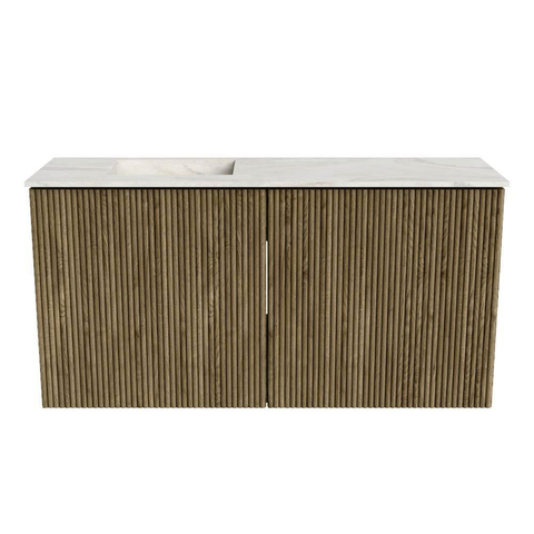 Mondiaz JOYA-DLUX 80cm toiletmeubel - kleur Dusk - Wastafel FAYE positie Links Zonder kraangat kleur Ostra. SW1423407