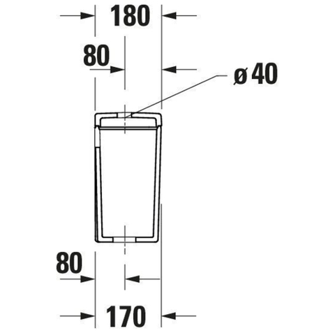 Duravit D-neo Duoblokreservoir + binnenwerk - met achteronderaansluiting links - 39.5x18x36cm - dualflush - met wondergliss - wit SW640468