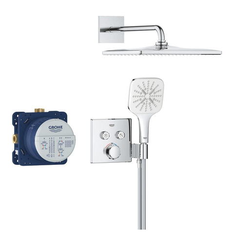 Grohe QuickFix Precision SmartControl Inbouw Douchesysteem - Vitalio Rain Mono 310 Cube hoofddouche - chroom SW1120186