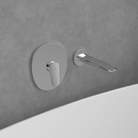 Villeroy & Boch Antao badtoevoer - 223mm - voor wandmontage - hoogglans chroom SW974002