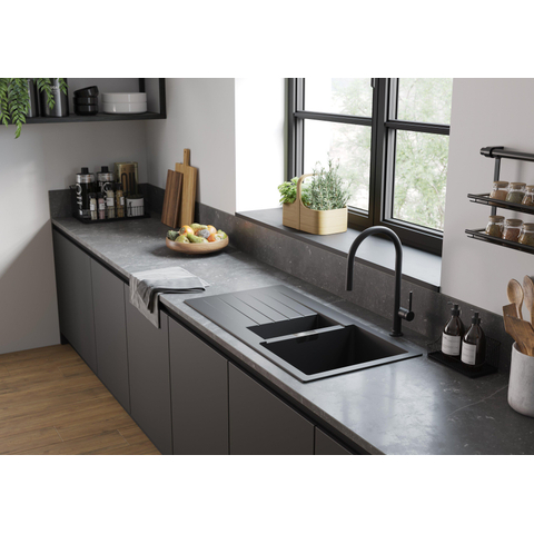 Hansgrohe Talis m54 - 1 greeps keukenmkr - 210 uittrekb uitloop - sbox - mat zwart SW528874