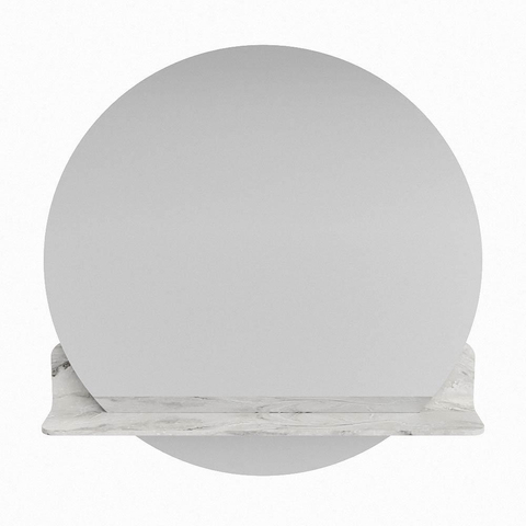 Mondiaz SPOT miroir – Ø 70 cm – avec tablette – Glace (marbre gris) SW1235636