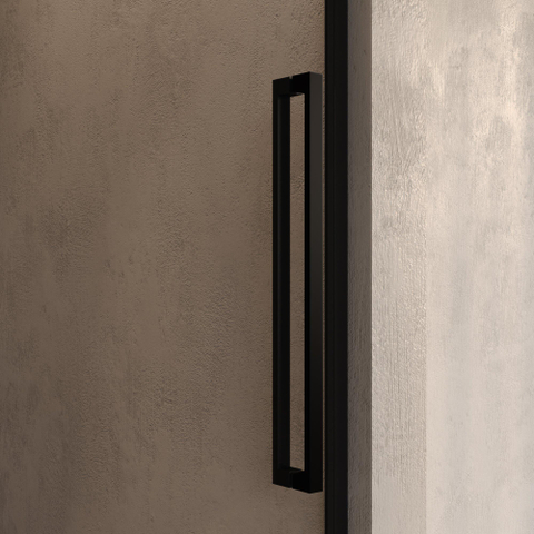 BRAUER Cosmic Nisdeur - 90x200 - draaiend - helder - glas omkeerbaar incl. glascoating - mat zwart SW1581000