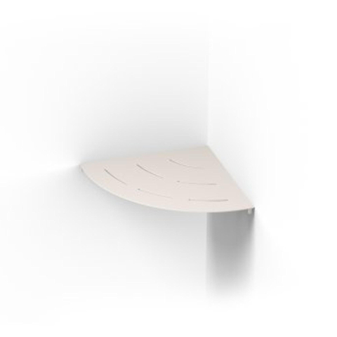 Looox Storage Collection Étagère d'angle – 30 cm – bords arrondis – blanc cassé mat SW1444030