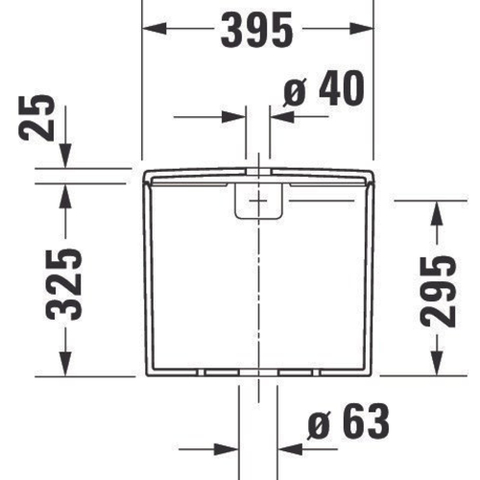 Duravit Me by starck reservoir 395x350x180mm dual fl. m/binnenw. AU wit SW527920