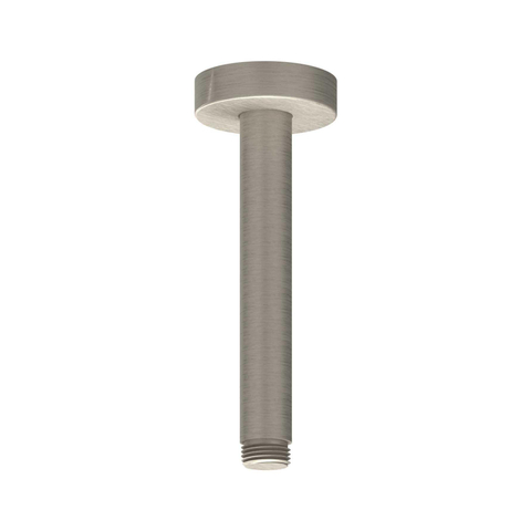 IVY Bond Ensemble de douche pluie - encastré - symmetry - inverseur d’arrêt 2 voies - bras de plafond 15 cm - pomme de douche supérieure medium 25 cm - barre de douche avec sortie - flexible de douche 150 cm - douchette à main modèle barre - Nickel brossé SW1033603