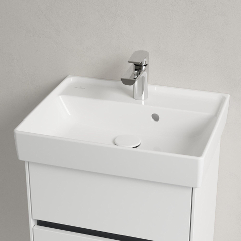Villeroy & Boch Collaro fontein - 50x40cm - met overloop - 1 kraangat - White Alpine (glans wit) SW358368