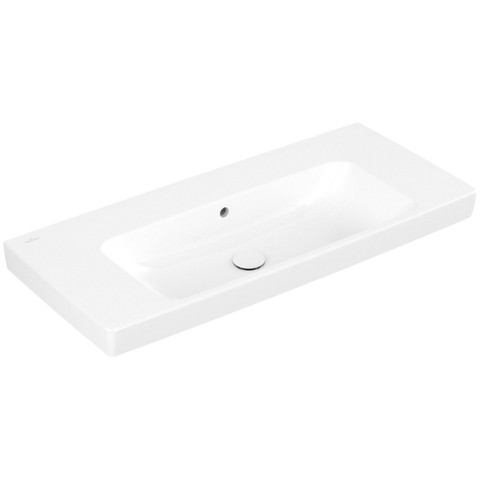 Villeroy & Boch Architectura wastafel - 100x44.5cm - zonder kraangat - met overloop - White Alpine (glans wit) SW1162646