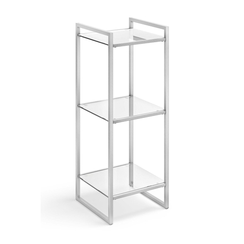 Zack Ponio étagère de salle de bains 30,2x80,2cm inox brossé SW704519
