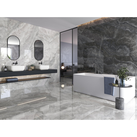 SAMPLE Terravito Harmono Keramische wand- en vloertegel - 60x120cm - 10.5mm - Grey SW1574485