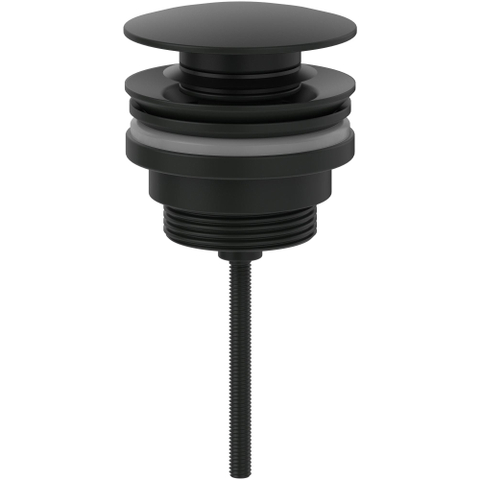 Villeroy & Boch Universal bonde de vidage - push to open - Rond - noir mat SW974410