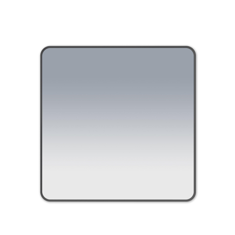 Saniclass Retro Line spiegel – vierkant – 80x80 cm – Zwart mat SW493096