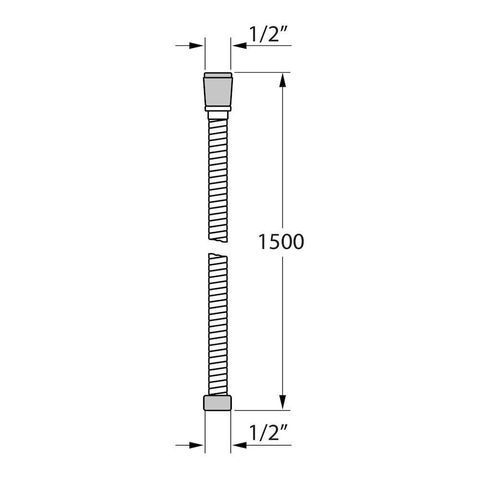 Tiger Essential Doucheslang 150cm Chroom CO522830344