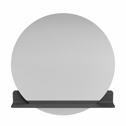 Mondiaz SPOT spiegel – Ø90 cm – met planchet – Dark grey (grijs) SW1235517