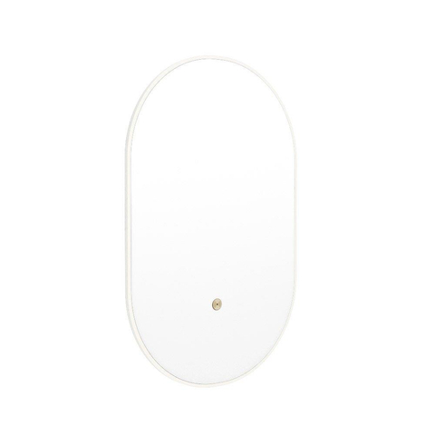 Mondiaz GLOW miroir – ovale – 45 x 90 cm – LED indirecte tout autour – capteur de mouvement – Talc (blanc) SW1105197