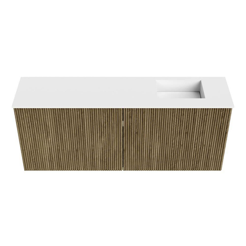 Mondiaz JOYA 100cm toiletmeubel - kleur Dusk - Wastafel FAYE positie Rechts Zonder kraangat kleur Talc. SW1421579