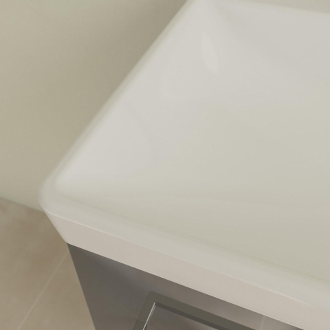 Villeroy & Boch Avento meubelwastafel - 60x47cm - 1 kraangat - met overloop - White Alpine (glans wit) SW59863