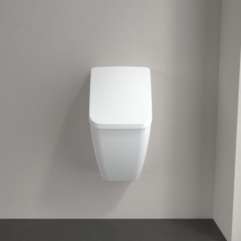 Villeroy & Boch venticello deksel - voor urinoir - met softclose chroom/wit - White Alpine (glans wit) SW106582