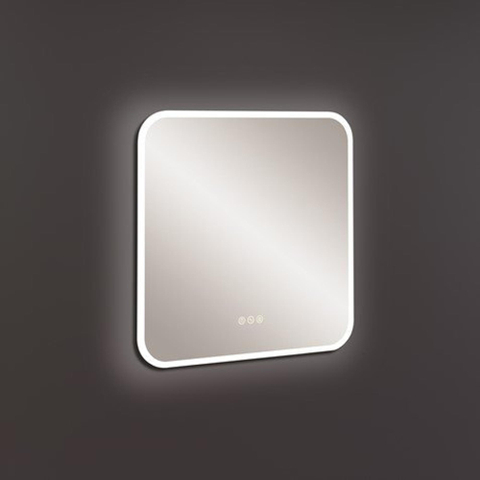 Crosswater Svelte Spiegel - 60x60cm - met LED verlichting rondom - aluminium (zilver) SW487439