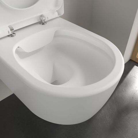 Villeroy & Boch Avento pack wandcloset directflush - diepspoel - met inbouwreservoir bedieningsplaat edelmat CeramicPlus - Stone White (mat wit) SW956271