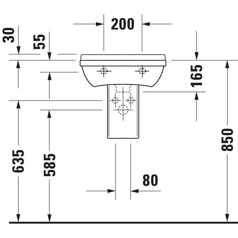 Duravit Starck 3 fontein 45 x 32 cm. wit 0313602