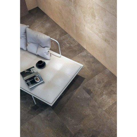 ÉCHANTILLON Ceralto Briano Accent carreau de sol et de mur Uni 100x100cm IMPERIAL BROWN SW976486