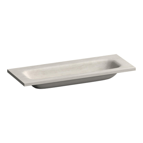 BRAUER Dune Medium Wastafel - 120cm - 1 wasbak - 0 kraangaten - sintered stone - Ivory Travertin SW1477947